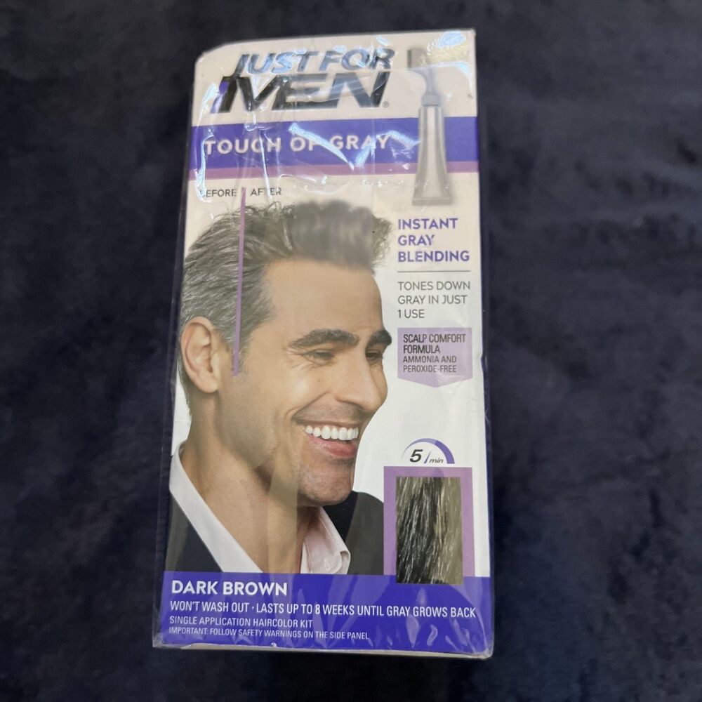 Just For Men Easy Comb-In Color Mens Hair Dye Dark Brown T-45 (3 Pack)